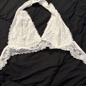 Elegant Lace Halter Bralette